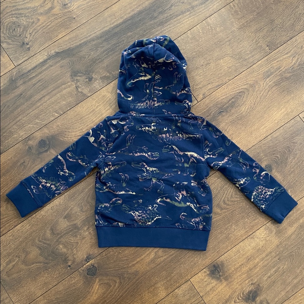NWT Gap Kids Navy Dinosaur Hoodie Embroidered Logo Size 3 Years - Picture 4 of 4